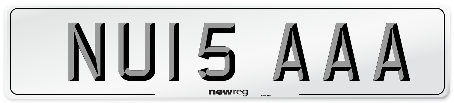 NU15 AAA Number Plate from New Reg